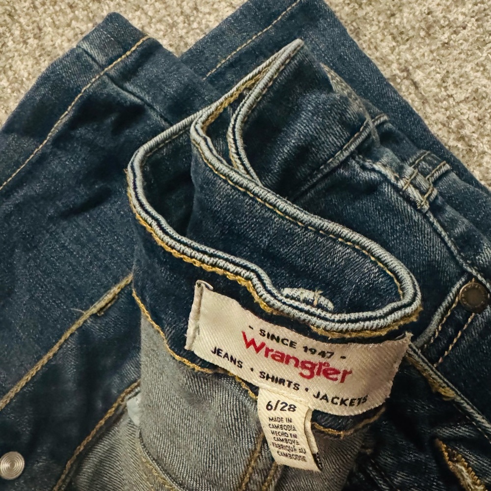 Wrangler Dark Blue Boot Cut Jeans